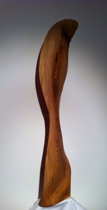 Sculptuur getiteld "FIAMMA" door Ivan Fabani, Origineel Kunstwerk, Hout