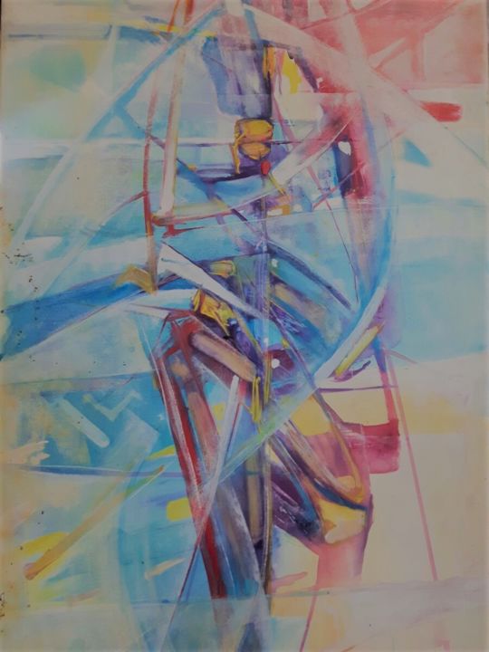 Painting titled "Art moderne archite…" by Adam Lobazanov, Original Artwork, Acrylic