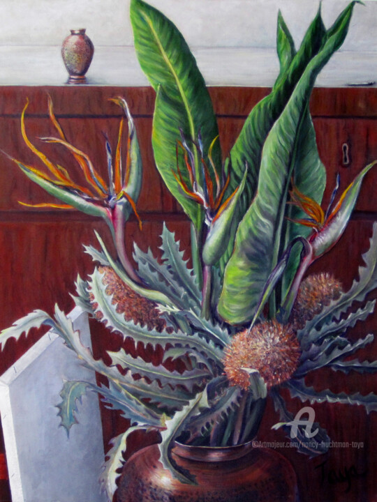 Two Vases: full-and-empty 绘画, 31.5x23.6 in