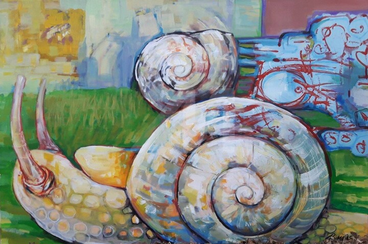 "Snail1" başlıklı Tablo Damir Mumbasic tarafından, Orijinal sanat, Akrilik