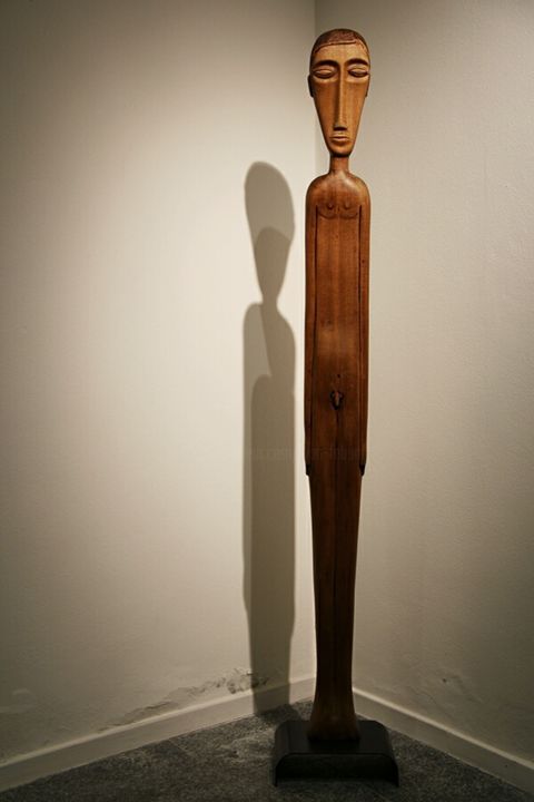 Sculptuur getiteld "OMBRA DELLA SERA" door Ivan Fabani, Origineel Kunstwerk, Hout