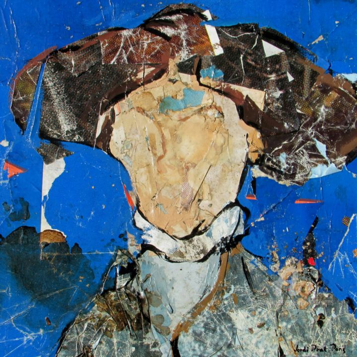 Painting titled ""Dona con il blue"…" by Jordi Prat Pons, Original Artwork