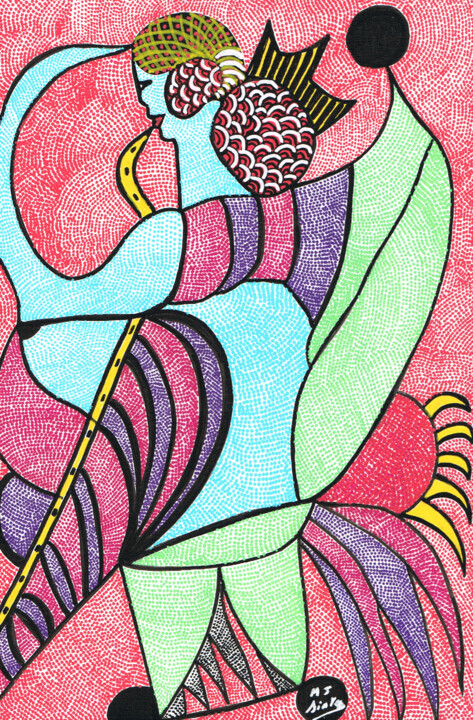 La musicienne 图画, 9.5x6.3 in