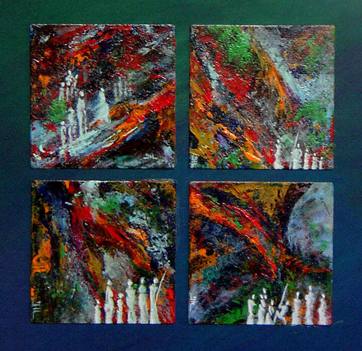 Nomad's land 绘画, 4.7x4.7 in