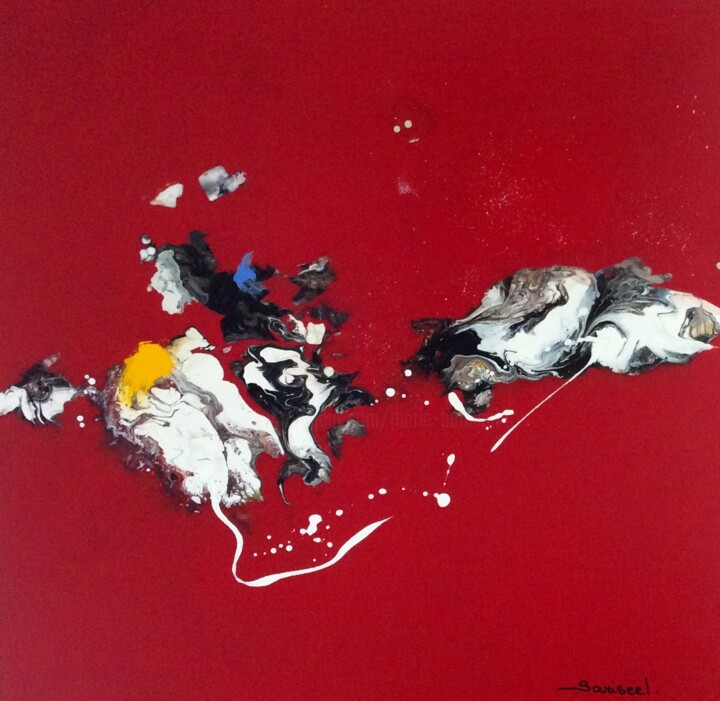 Painting titled "Sans titre" by Marie Bariseel, Original Artwork, Acrylic