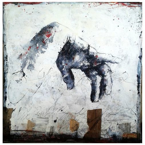 "flamenco" başlıklı Tablo Agnes Druenne tarafından, Orijinal sanat, Mürekkep Ahşap panel üzerine monte edilmiş