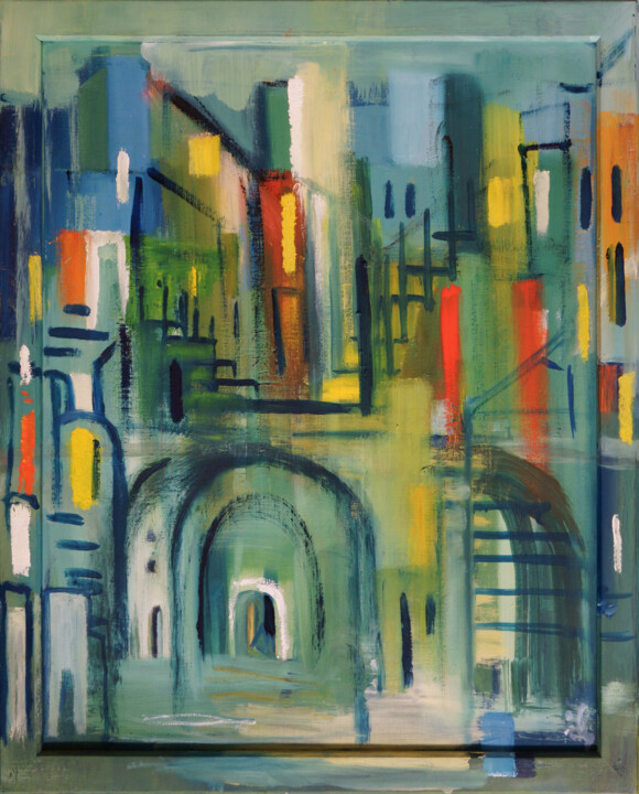 Via della Sapienza in Pisa 绘画, 19.7x15.8 in