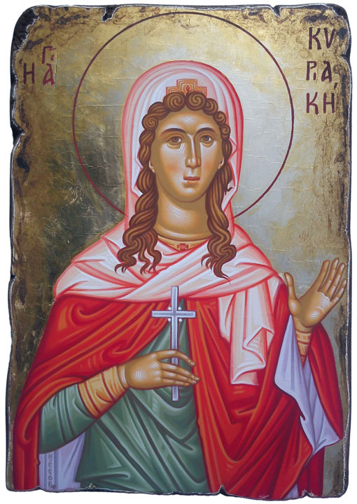 Painting titled "Santa Kyriaki" by Nestor Patialiakas, Original Artwork