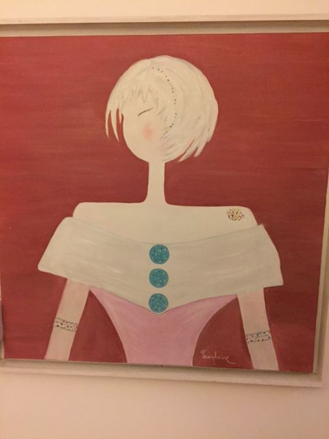 Painting titled "La vie en rose.jpg" by Framboise, Original Artwork, Acrylic