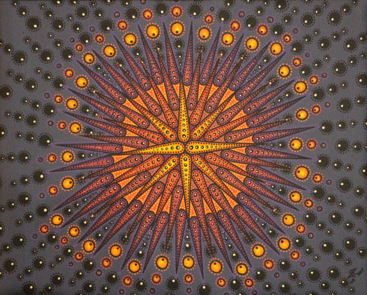 Peinture intitulée "Boussole" par Jonathan Pradillon, Œuvre d'art originale, Acrylique Monté sur Châssis en bois