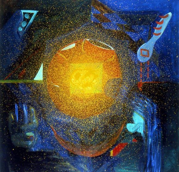 绘画 标题为“Mandala III” 由Vlasta Volcano, 原创艺术品, 油