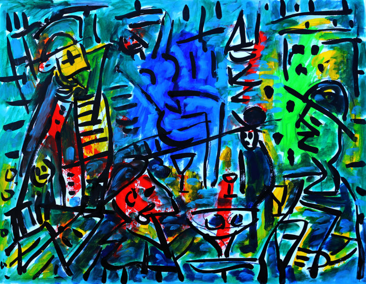 exDÉJEUNER 绘画, 19.7x25.6 in