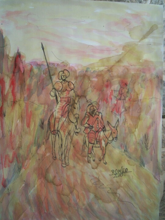 Pintura intitulada "DON QUIXOTE DE LA M…" por Romeo Zanchett, Obras de arte originais, Acrílico