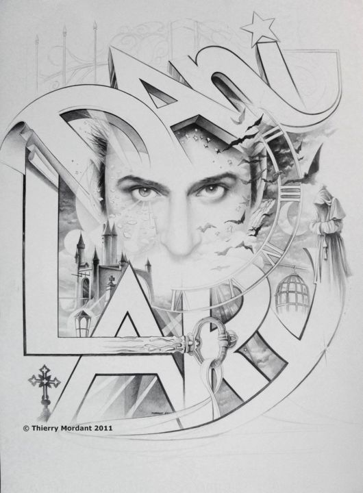 Dany Lary Hommage 图画, 15.8x11.8 in