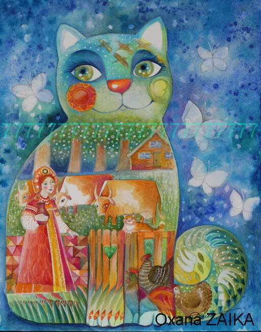 Russe 绘画, 16.1x12.6 in