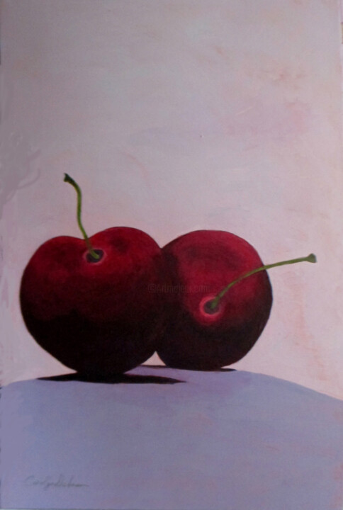 Cherries 绘画, 30x20 in
