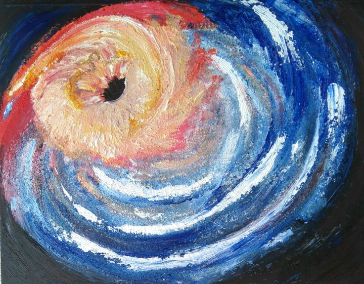Painting titled "Trou noir" by Brigitte Mathé (MBL), Original Artwork, Acrylic