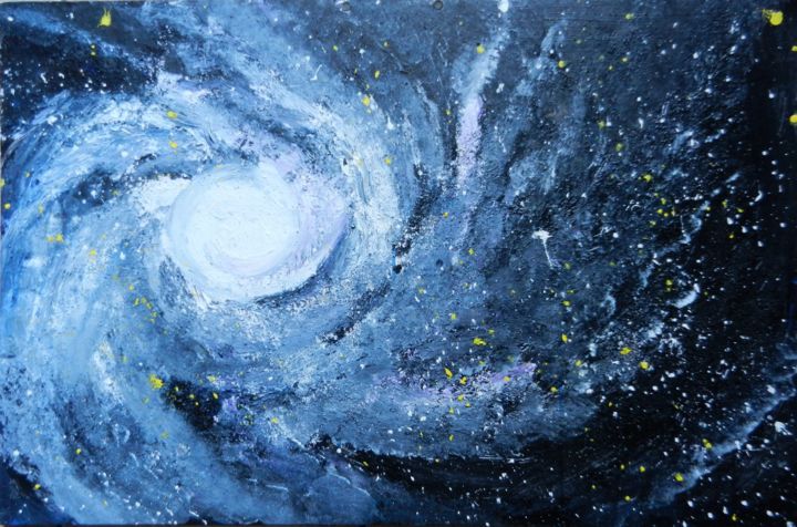 M101 Galaxie-du-moulinet 绘画, 16.9x25.6 in
