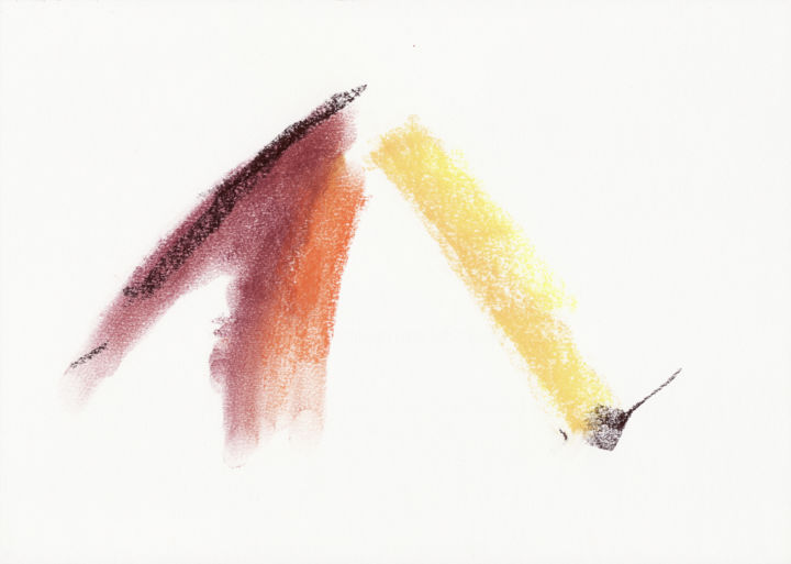 Σχέδιο με τίτλο "Abstraction_6" από Bob Clement, Αυθεντικά έργα τέχνης, Παστέλ