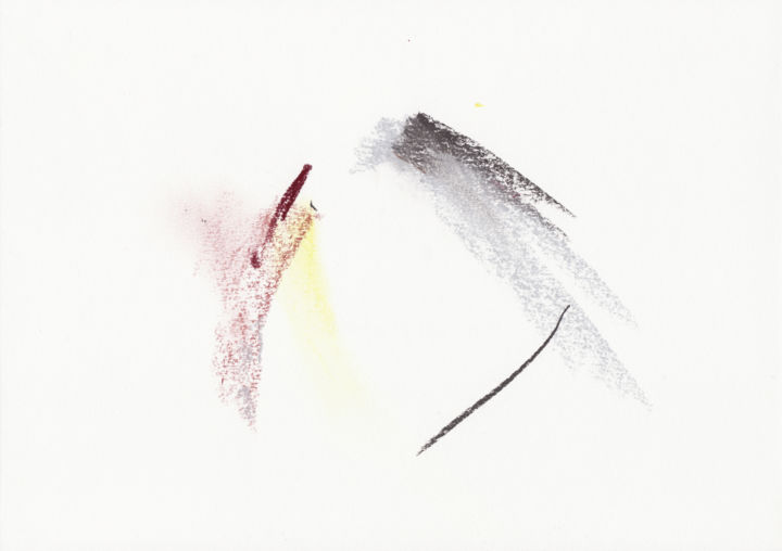 Σχέδιο με τίτλο "Abstraction_5" από Bob Clement, Αυθεντικά έργα τέχνης, Παστέλ