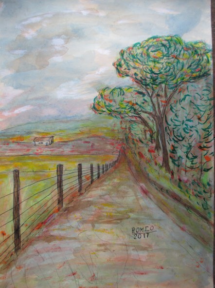 Pintura intitulada "CAMINHO DO INTERIOR" por Romeo Zanchett, Obras de arte originais, Acrílico