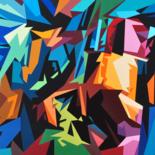 Schilderij getiteld "Symphonie" door Danielle Braillon (DANIELL), Origineel Kunstwerk, Olie