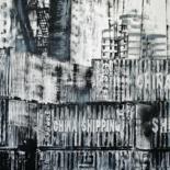 Painting titled "CHINA SHIPPING" by Dominique Barreau, Original Artwork