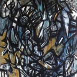 Painting titled "Nuit Grise" by Myriammb, Original Artwork