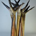 Sculpture titled "allee-darbres-keram…" by Dominique Mosseray, Original Artwork, Ceramics