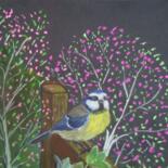Pintura intitulada "Mesange3" por Benjamin Petit, Obras de arte originais, Pastel