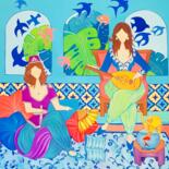 Peinture intitulée "Musique" par Esma, Œuvre d'art originale, Huile