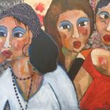 Peinture intitulée "Maya et les autres" par Martine Flory, Œuvre d'art originale