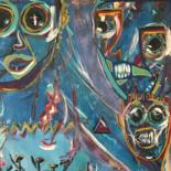 Malerei mit dem Titel "Dancing for the gods" von Colin Kunz, Original-Kunstwerk, Acryl