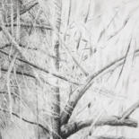 Dessin intitulée "entrelacs 5" par François Crinel, Œuvre d'art originale, Fusain