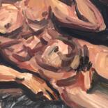 Peinture intitulée "Etude allongé" par Nathalia Chipilova, Œuvre d'art originale, Acrylique