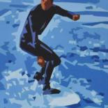 Peinture intitulée "La glisse 3" par Alain Grisel, Œuvre d'art originale, Huile