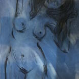 Dessin intitulée "ondine 4" par Marie Pascale Martins, Œuvre d'art originale, Fusain