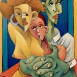 Peinture intitulée "peinture-famille" par Christian Arnould, Œuvre d'art originale, Acrylique