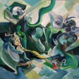 Painting titled "One Move One Die" by Loi Duc (DucloiArt), Original Artwork, Oil