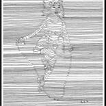 Dessin intitulée "corde à sauter" par Lanto R., Œuvre d'art originale, Encre