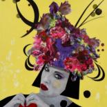 Collages intitulée "Chut! Je t'aime" par Sylvie Dagenais, Œuvre d'art originale