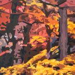Peinture intitulée "Un coin de forêt" par Alain Grisel, Œuvre d'art originale, Huile