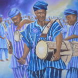 Painting titled "drummer-2.jpg" by Olaoluwa Smith, Original Artwork, Oil