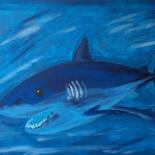 Ζωγραφική με τίτλο "friendly shark" από Olaf Andriessen, Αυθεντικά έργα τέχνης, Ακρυλικό