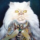 Peinture intitulée "Chat" par Marcel Boos, Œuvre d'art originale