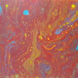 Peinture intitulée "Molybdène" par Albanne Cannet Del Litto, Œuvre d'art originale, Acrylique Monté sur Châssis en bois