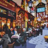 Peinture intitulée "Le grand restaurant" par Alain Grisel, Œuvre d'art originale, Huile
