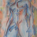 Pintura titulada "Nude male perpective" por Erik Hils, Obra de arte original