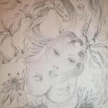 Dessin intitulée "FLAMME3" par An Vuvan, Œuvre d'art originale