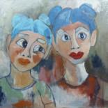 Peinture intitulée "les cousines souris" par Martine Flory, Œuvre d'art originale, Acrylique